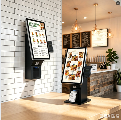 21.5 Inch Self Service Kiosk with QR Scanner and Built-in Thermal Printer for Cashless Payments