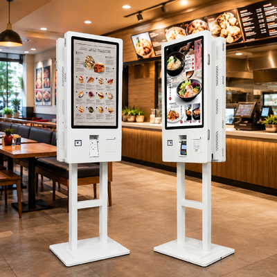 32 inch Double Sided Self Service Touch Screen Kiosk with Thermal Printer for Restaurants