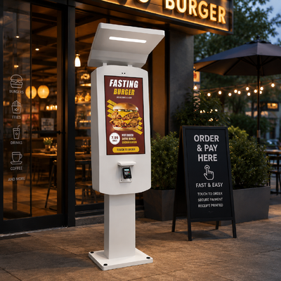 32Inch Outdoor Android PC All In One Self Service Payment Kiosk with IP65 Waterproof and 2000cd/m2 Brightness