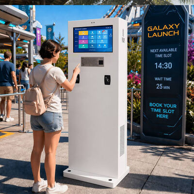 24 Inch IP65 Waterproof Outdoor Touch Screen Kiosk with 15000 Nits High Brightness and 316 Stainless Steel Housing