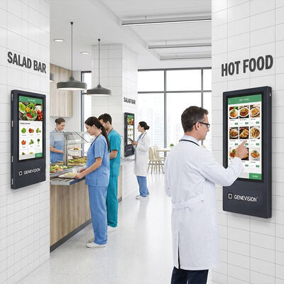32inch Self Service Restaurant Touch Screen Kiosk with QR NFC Scanner and Floor Standing & Wall Mount Options