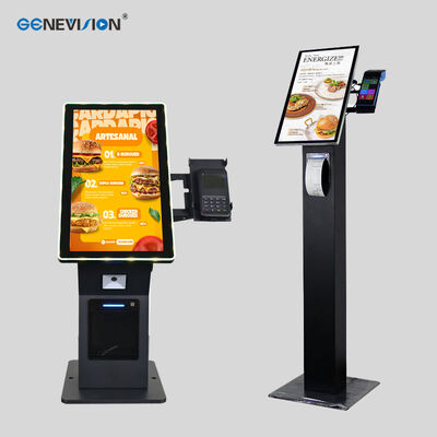 21.5 Inch Multi-Point Touch Screen Self Service Kiosk with LED Light for Cashless Payments