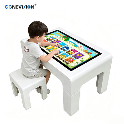 32 43 55 Inch Kids Interactive Game Table with 10 Point Capacitive PCAP Touch Screen Kiosk Waterproof Design