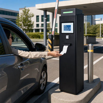 Hotel Parking Lots 10.4inch Outdoor LCD Screen Self Payment Solution with QR Code Scanner Printer
