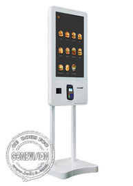 Wall Mountable Food Ordering Machine Self Service Kiosk WIFI 32 Inch With POS / Ticket Printer