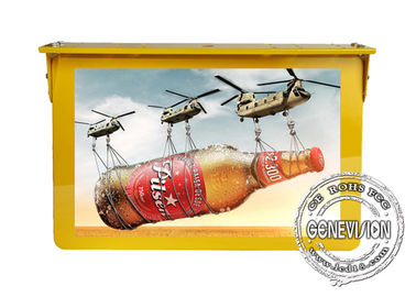 Gold Roof Hanging  Automotive Digital Signage 27 Inch Shock Proof Metal Housing