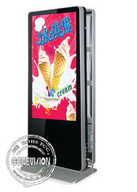 Hd Screen Wireless Digital Signage 65 Inch 4g Double Sided Pcap Foil Touch Screen Kiosk