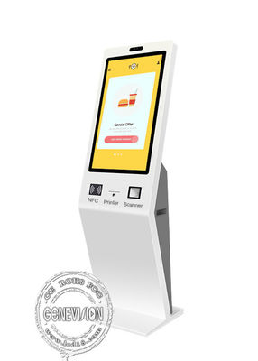 Floor Standing Touch Screen Self Service Ticketing Kiosk Android 6.0