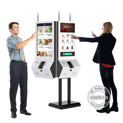 Super Slim 1920x1080 TFT Restaurant Self Service Kiosk
