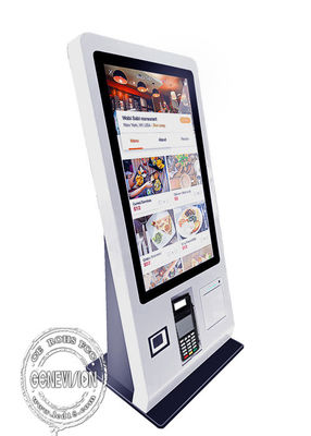 24" Restaurant Countertop Self Payment Kiosk With Printer QR Code Scanner