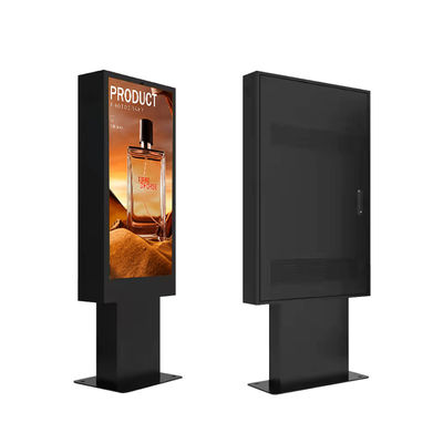 Standing High Brightness Outdoor Floor Advertising Display In 43-65inch