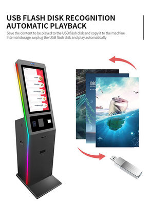 27 Inch Self Service Kiosk Capacitive Touch Screen With Printer NFC ...