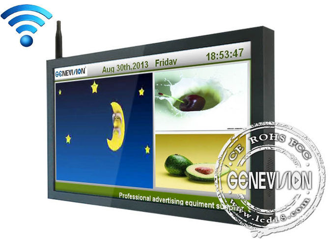 55 Inch  Lobby Wifi Digital Signage , 1500 / 1 Lcd Advertising Players High Brightness 0