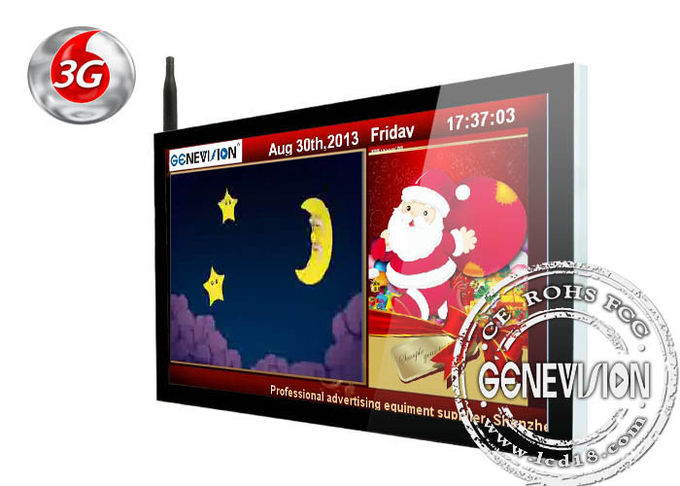 65 Inch TFT Wall Mounted Digital Signage Wifi , LCD Advertising Display Screen 0