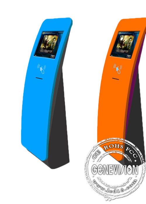 Interactive touch screen kiosk floor stand with card reader