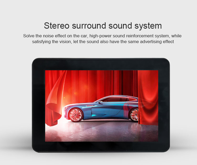 10.1 Inch 4G Wifi Taxi Monitor Display With Camera Body Sensor 0