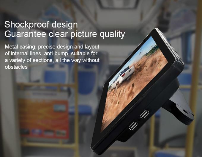 10.1 Inch 4G Wifi Taxi Monitor Display With Camera Body Sensor 1