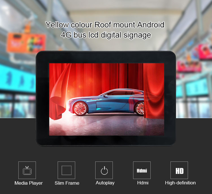 10.1 Inch 4G Wifi Taxi Monitor Display With Camera Body Sensor 2