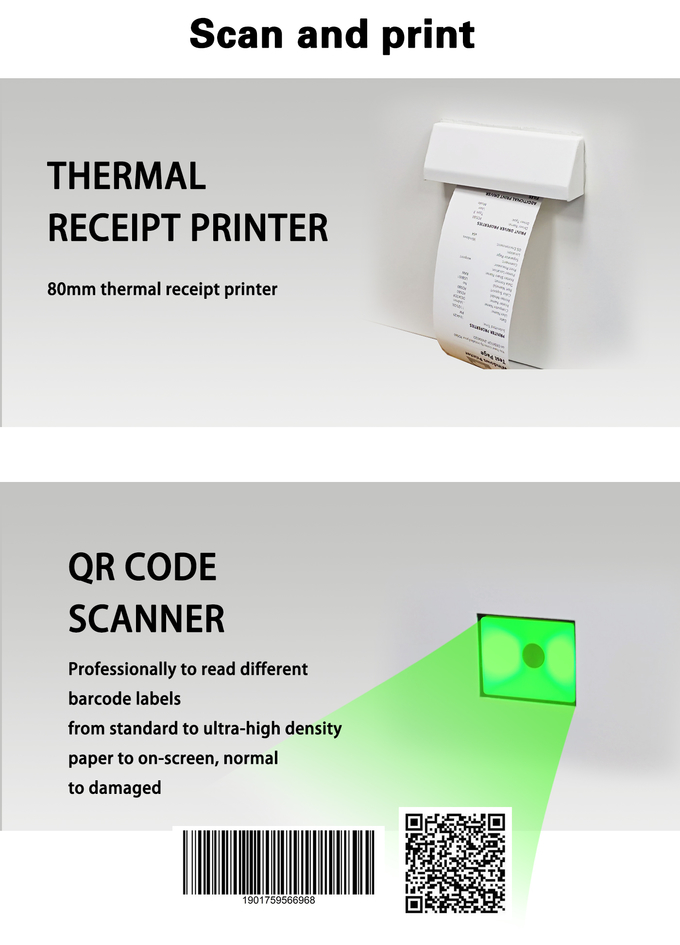 All-Weather Self-Order And Payment Terminal 15.6/21.5" - Outdoor All-In-One Kiosk With Printer & QR Scanner 1