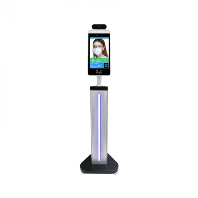 Floor Standing Face Recognition Temperature Measuring Kiosk With 8" LCD Display 3
