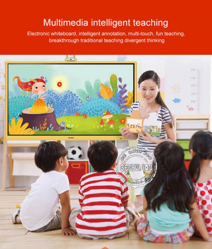65 Inch Android Interactive LCD Touch Screen Whiteboard For Kindergarten 0